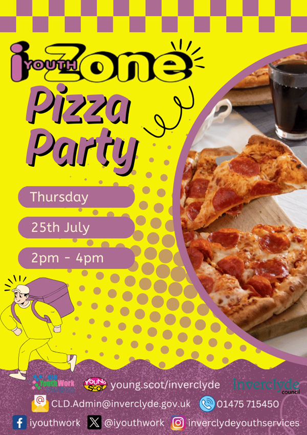 Izone Pizza Party Poster